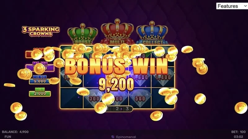 3 Sparking Crowns wygrana bonusowa